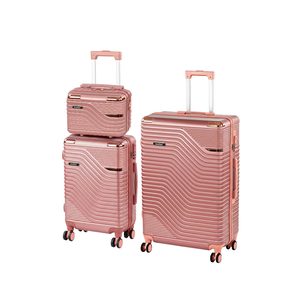 Set de valize cu roți TraveLux Urban XVI, culoare roz-auriu