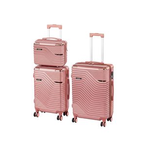 Set de valize cu roți TraveLux Urban XVIII, culoare roz-auriu