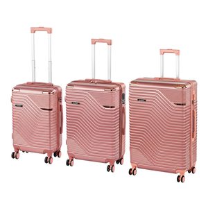 Set de valize cu roți TraveLux Urban XXI, culoare roz-auriu