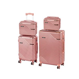 Set de valize cu roți TraveLux Urban XXIII, culoare roz-auriu