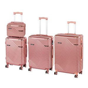 Set de valize cu roți TraveLux Urban XXIV, culoare roz-auriu