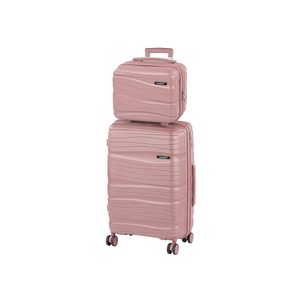 Set de valize cu roți TraveLux Voyager III, roz malva