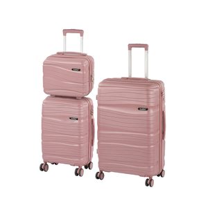 Set de valize cu roți TraveLux Voyager IX, roz pal
