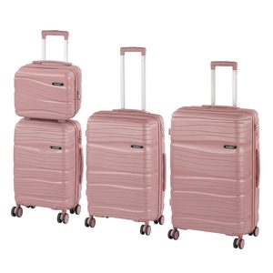 Set de valize cu roți TraveLux Voyager, roz malva