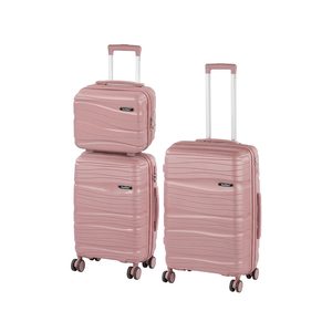 Set de valize cu roți TraveLux Voyager VIII, roz-malva