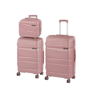 Set de valize cu roți TraveLux Voyager X, roz-malva