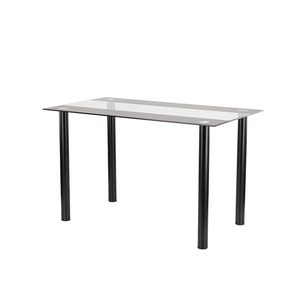 Masă de dining pătrată Riona 120 cm din sticlă neagră
