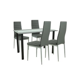 Set de masă Mezza 4+1 gri-gri