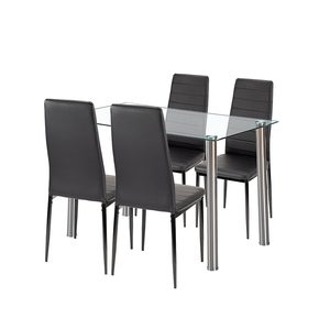 Nolen 4+1 set de sufragerie negru