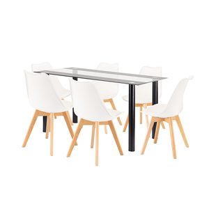 Zelma 6+1 set de sufragerie alb