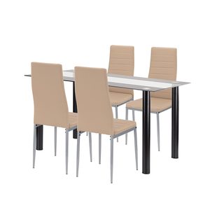 Set de sufragerie Denton 4+1 bej-gri
