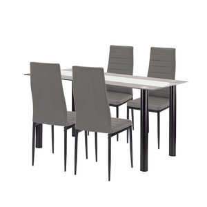 Denton 4+1 set de sufragerie gri-negru