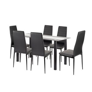 Norman 6+1 set de luat masa negru
