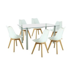 Set de masă Midori 6+1 alb