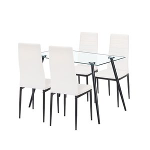 Set de sufragerie Nash 4+1 alb-negru