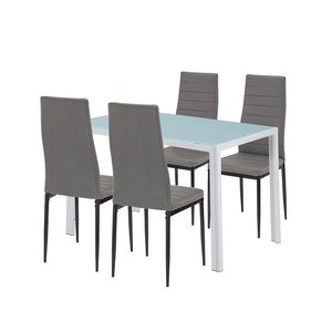 Midland 4+1 set de sufragerie gri-negru