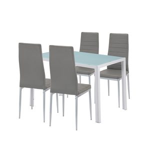 Set de sufragerie Midland 4+1, gri-gri