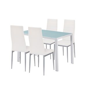 Set de sufragerie Midland 4+1, alb-gri