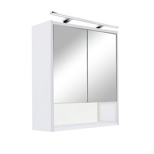 Dulap baie cu oglinda Luna 60, suspendat, alb