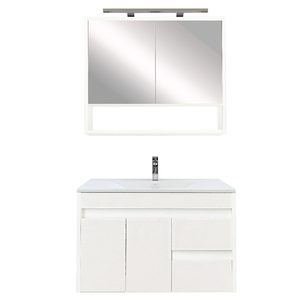 Set mobilier baie Luna 80, alb