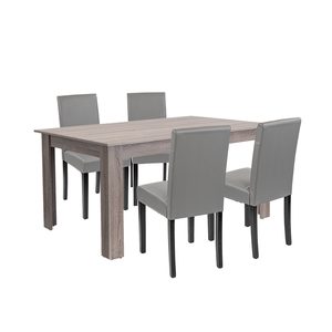 Set de masă Leon 4+1 stejar York gri