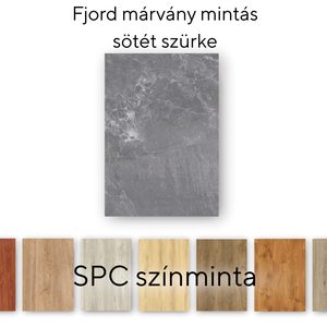 Fjord marmură modelat gri închis vinil SPC pardoseală eșantion / eșantion