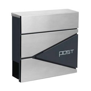 Cutie poștală de exterior Homepost cu suport pentru ziare, cu încuietoare, gri-antracit