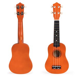 Homelux Chitară Ukulele din lemn pentru copii, 4 corzi din nailon maro
