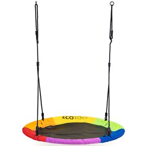 Leagan gradina tip cuib, diametru 100 cm, reglabil pe inaltime, maxim 150 kg, multicolor