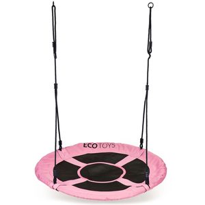 Leagan gradina tip cuib, diametru 100 cm, reglabil pe inaltime, maxim 150 kg, roz