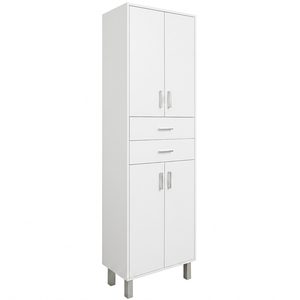 Dulap baie Nerva 60 cu 4 usi, 2 sertare, alb