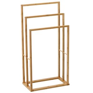 Suport pentru prosoape cu 3 niveluri, din bambus, 42x24x82 cm, natur