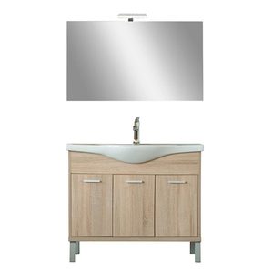 Nerva Prime 105 – set complet de mobilier pentru baie, stejar Sonoma