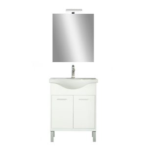 Nerva Prime 65 – set complet de mobilier pentru baie, alb