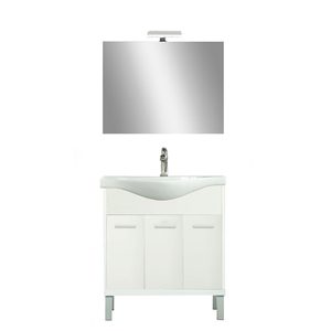 Set mobilier baie Nerva Prime 75, alb