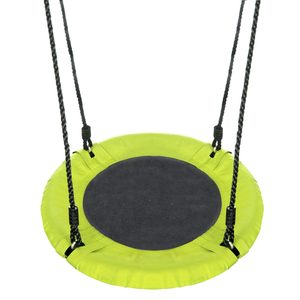 Leagan tip cuib Sersimo NS12, diametru 60cm, inaltime reglabila, pentru exterior, sarcina 100 kg, Verde Negru