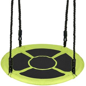 Leagan tip cuib Sersimo NS22, diametru 110cm, inaltime reglabila, pentru exterior, sarcina 150 kg, Verde Negru