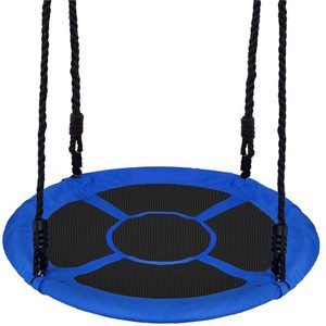 Leagan tip cuib Sersimo NS24, diametru 110cm, inaltime reglabila, pentru exterior, sarcina 150 kg, Albastru Negru