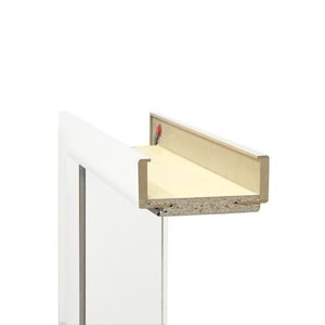 Carcasă decorativă CPL albă 75/210, balamale cromate pentru uși cu deschidere spre stânga, 9,5-11,5