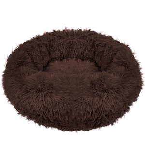 Pat Sersimo pentru caini si pisici, cu husa detasabila, maro, diametru 80cm