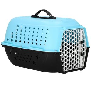 Cusca transport animale, 48x33x28 cm, maxim 7kg, negru albastru