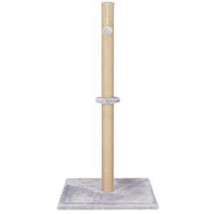 Ansamblu de joaca pentru pisici, cu loc pentru zgariat si sfoara, 103cm, gri