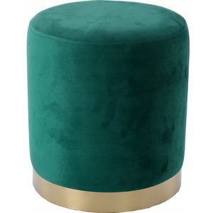 Taburet rotund, tapitat cu stofa, sarcina 100 kg, 35x40 cm, verde