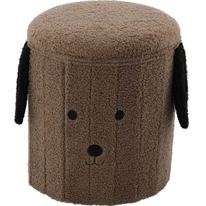 Taburet pentru copii, pliabil cu spatiu depozitare, 80kg, 28×34 cm, maro