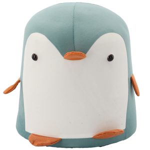 Taburet pentru copii, 28x34cm, maxim 50kg, model pinguin albastru