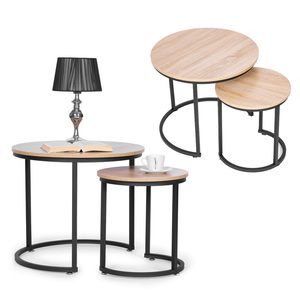 Homelux Set masă de cafea cu cadru metalic 2 buc
