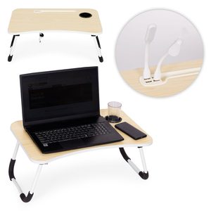 Homelux Masă pliabilă pentru laptop 60x40 cm cu port USB