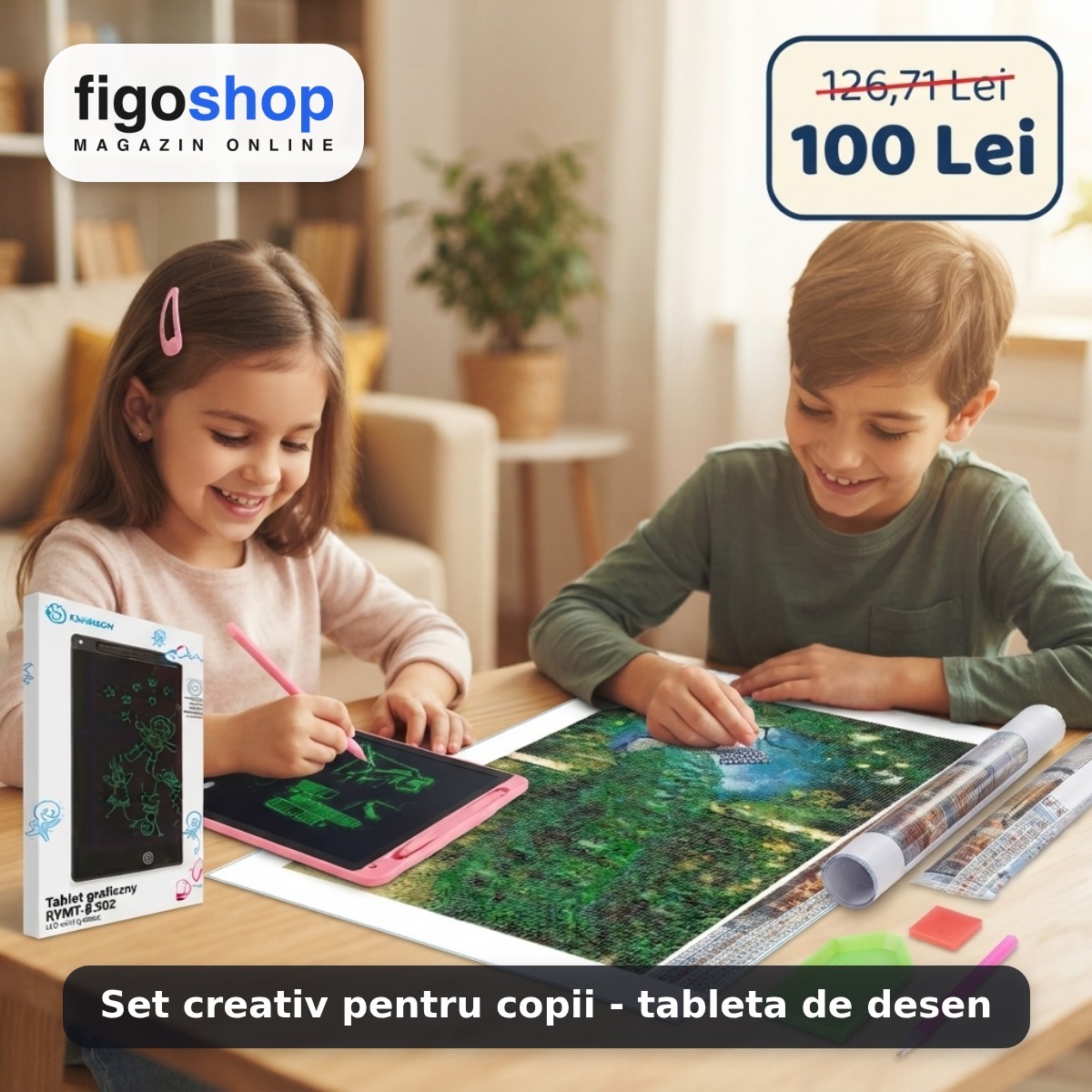 Set creativ pentru copii - tableta de desen