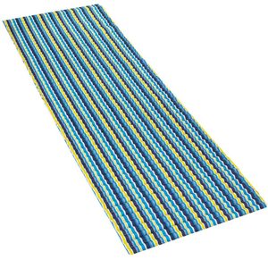 Saltea pentru plaja pliabila, din spuma, ultra-usoara, cu maner de transport, 60x180cm, albastru galben