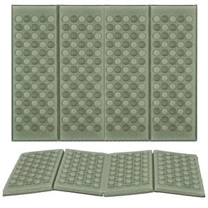 Saltea pliabila pentru sezut la camping sau picnic, spuma XPE termoizolanta, impermeabila, 40x28x1 cm, verde